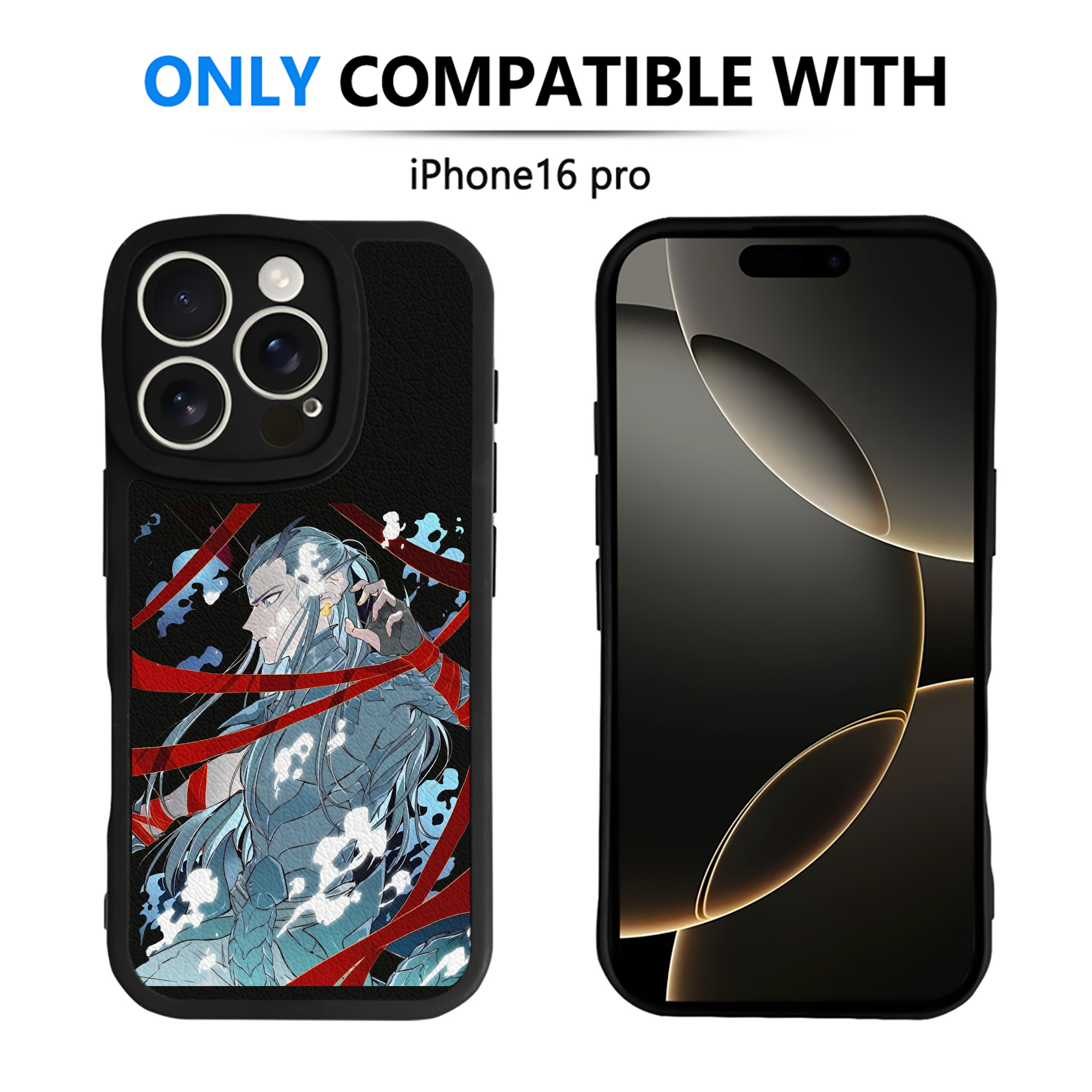 （画像用） Ne Zha 2 ナタ 魔童の大暴れ 【iPhone 16シリーズ対応】シリコンスマホケース（レザー調） 材質：シリコン